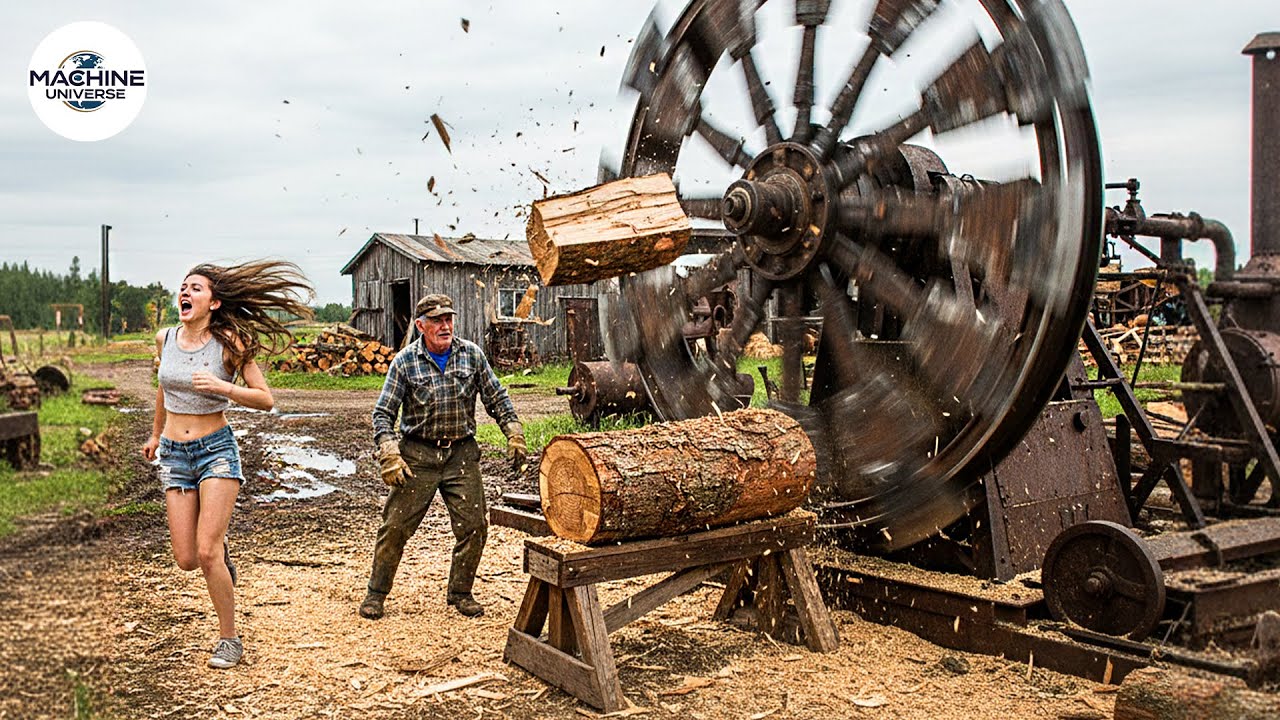 25 Jaw-Dropping Firewood Processors in Action | Dangerous Homemade Wood Cutting Machines #23