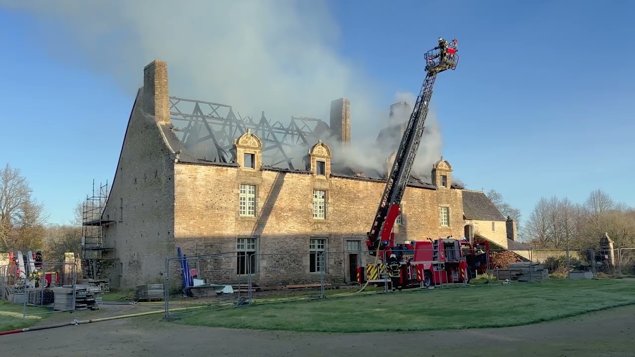 Incendie au manoir de Kernault - Mellac - 12/01/2025
