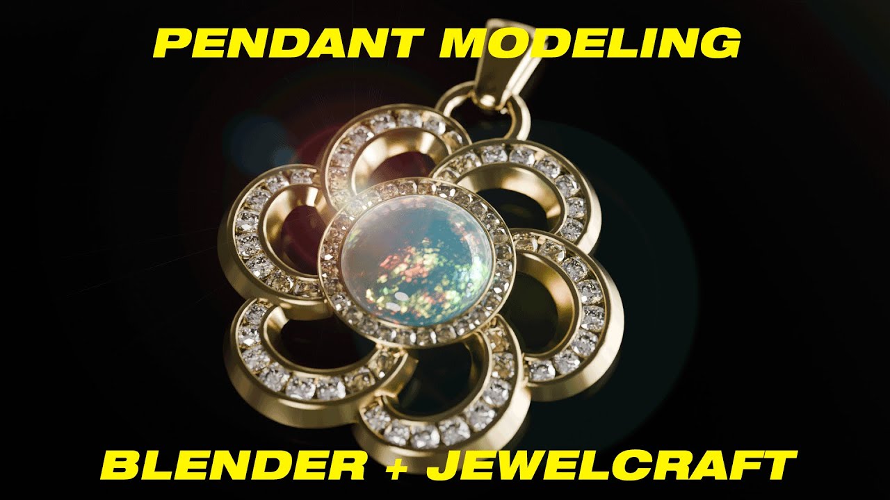 Opal pendant With Blender and Jewelcraft