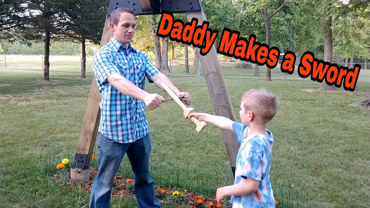 Making a Wooden Toy Sword on Lathe