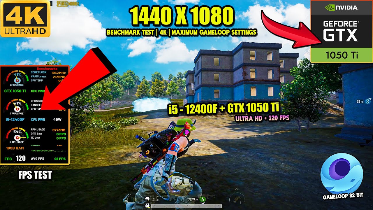 PUBG MOBILE 4K BENCHMARK : Testing i5 - 12400F + GTX 1050 Ti (UHD + 120 FPS) - Surprising Results!