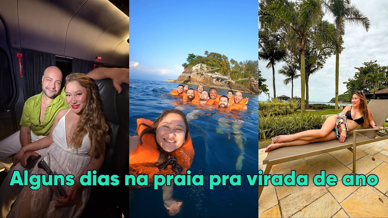 Vlog: Como foi minha virada de ano, praia, banana boat.