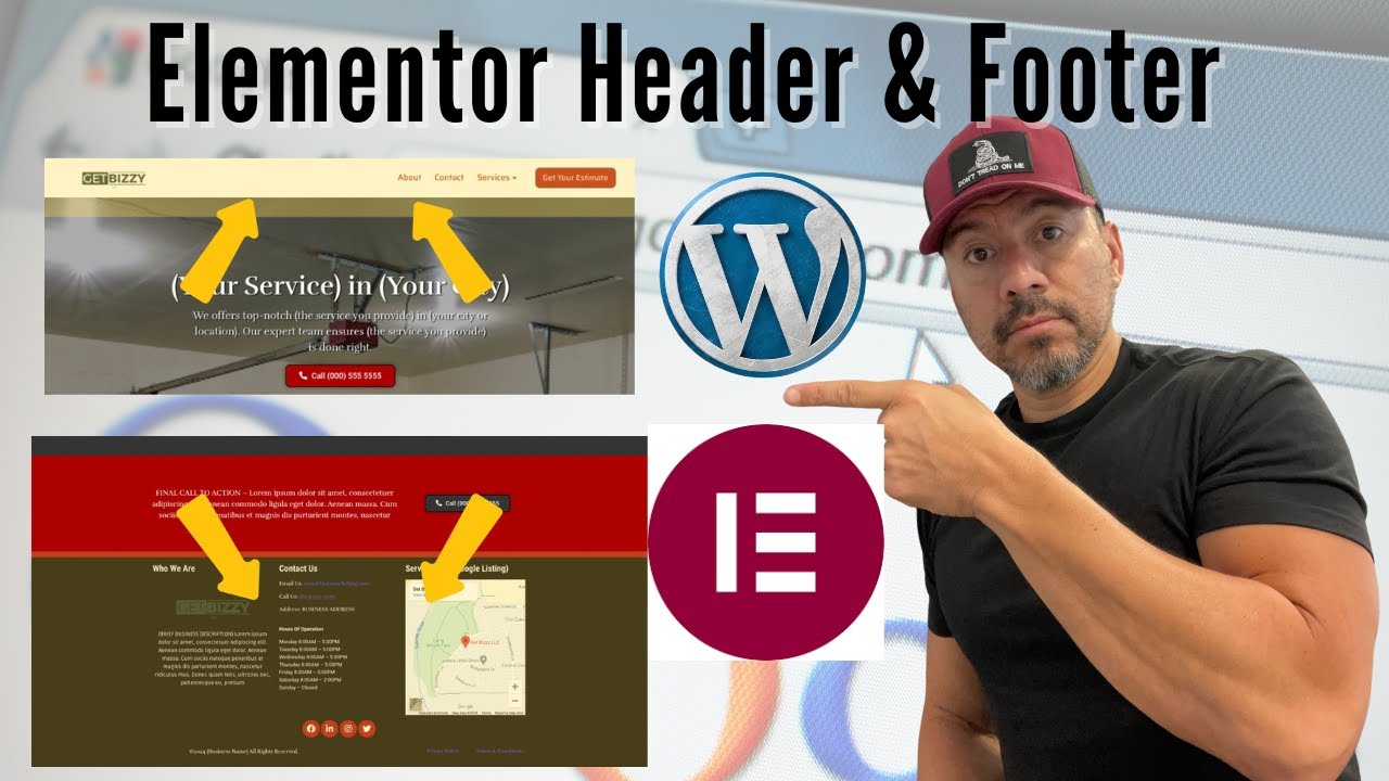 Add A Custom Header & Footer To Your Hello Elementor Wordpress Website