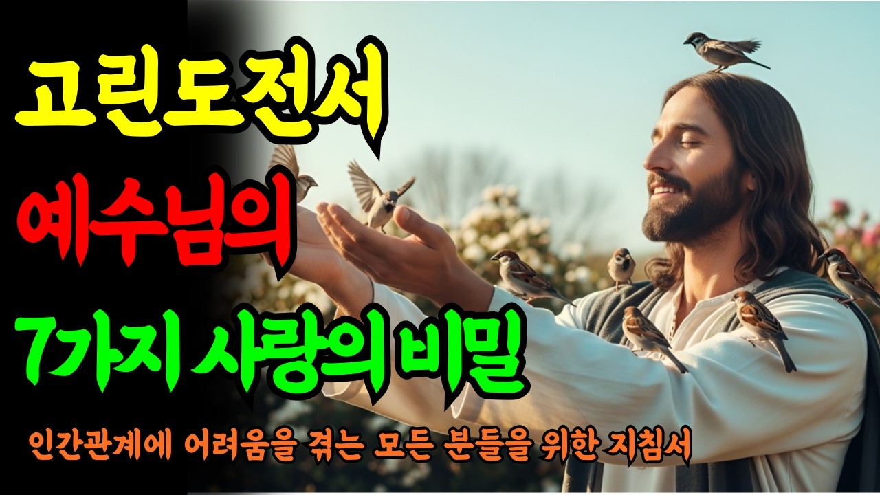고린도전서 완전분석 | 인간관계를 바꾸는 예수님의 진짜 7가지 사랑의 비밀ㅣ성경말씀ㅣ말씀묵상ㅣ기독교 명언