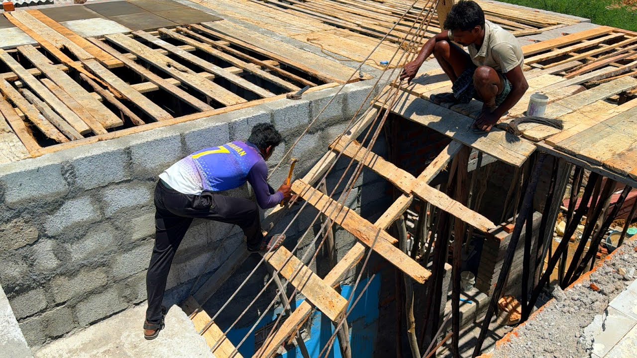 Staircase Formwork Techniques_Roof Attached House Stairs Making Formwork accurately |Stair design