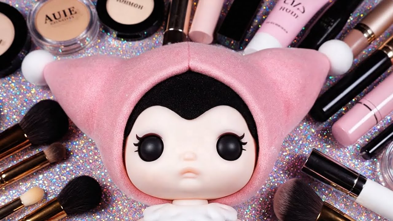 ✨ASMR Kuromi-Inspired Transformation | Dark Kawaii Skincare & Makeup Ritual 🖤💜✨