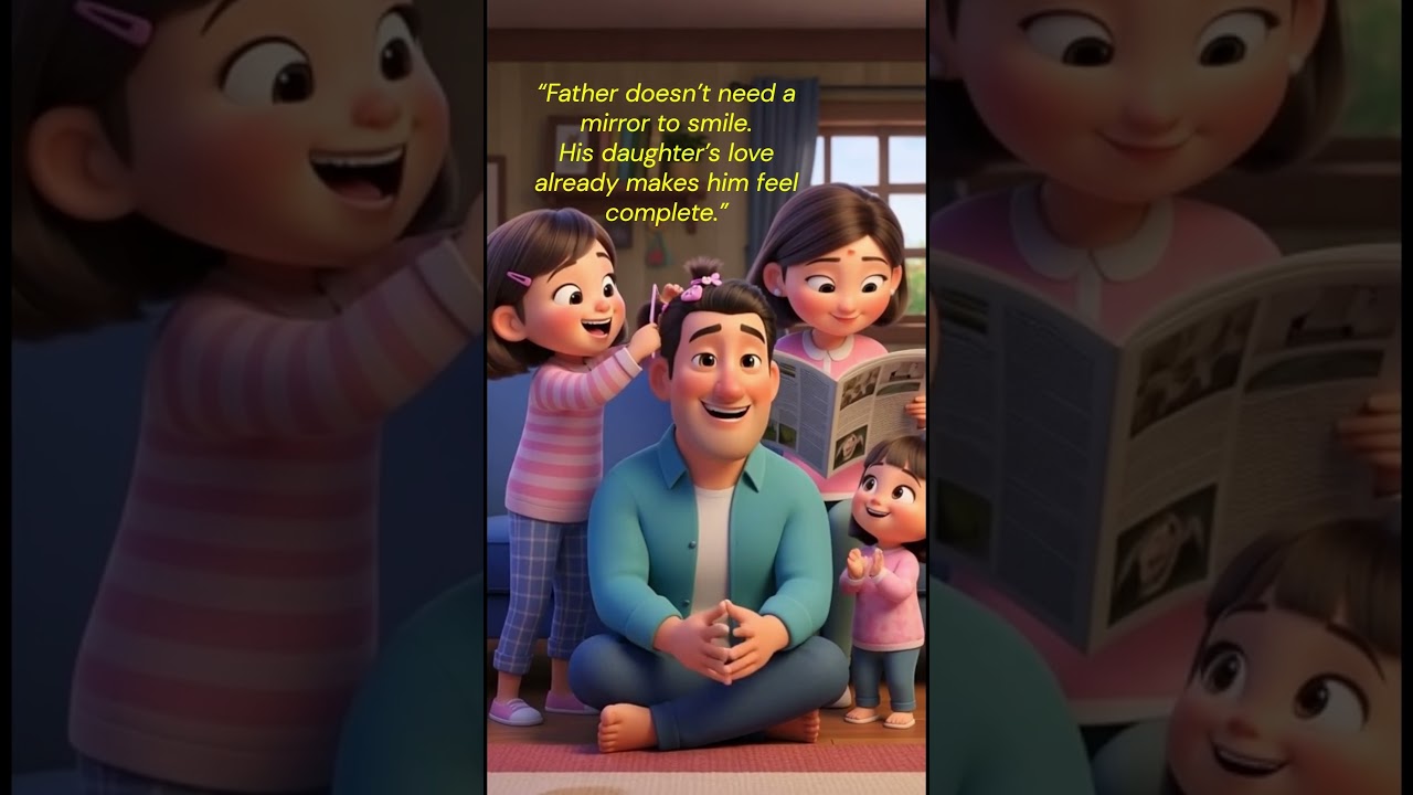 When She Combed His Hair… He Just Smiled 💗 | Father-Daughter Bond