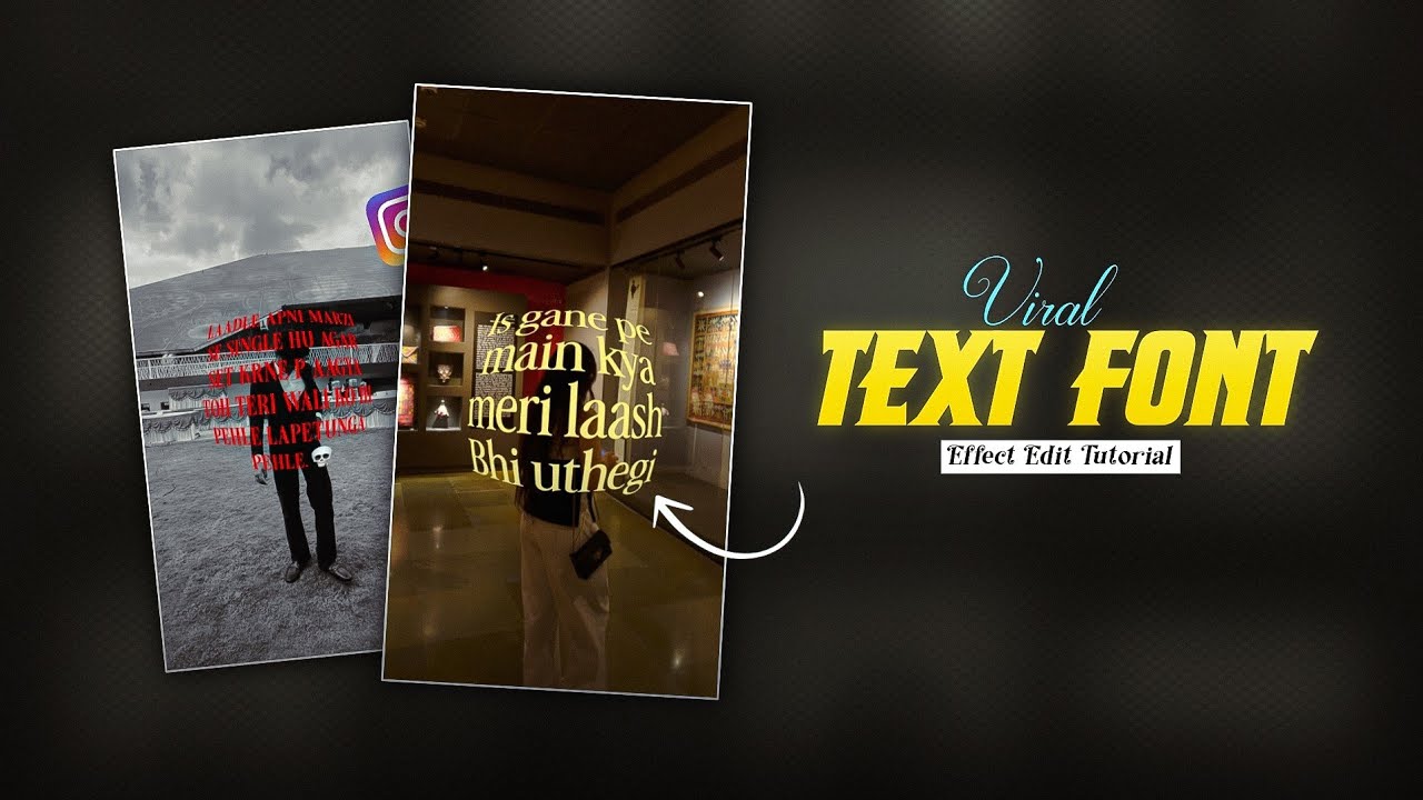 Instagram Trending Text Font Reels Tutorial | Fisheye Text Font Reels Editing | Fisheye Text Font