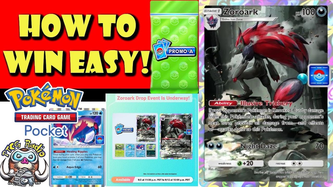 How to Win the Zoroark Pok&eacute;mon TCG Pocket Event! Best Decks! Every Promo! (Pokemon TCG News)