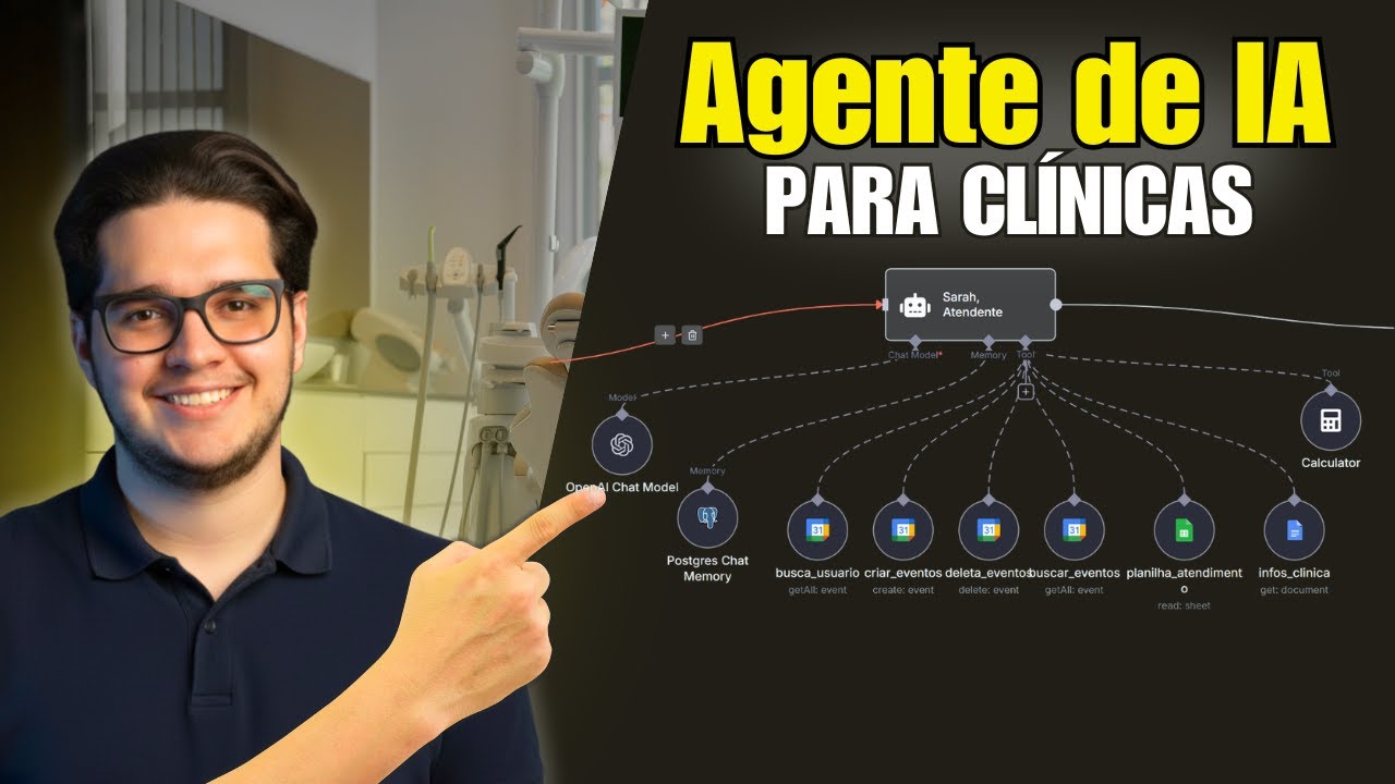 Agente de IA para Clínicas: Reduza 80% do Trabalho Manual em Atendimento (TEMPLATE GRÁTIS)