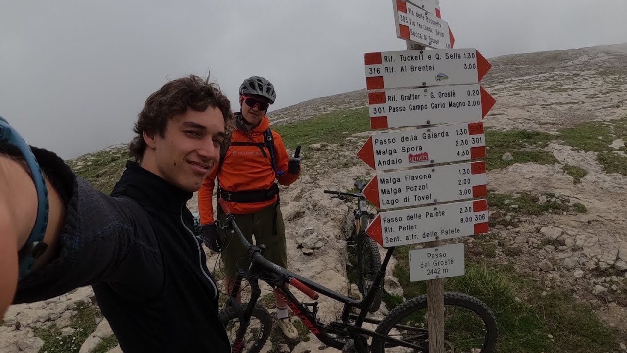 Enduro downhill from Passo del Grostè to Andalo