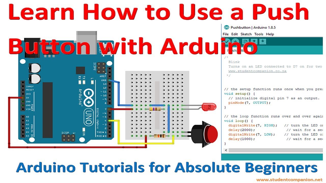 4. Использование кнопки с Arduino | Учебное пособие по Arduino для начинающих