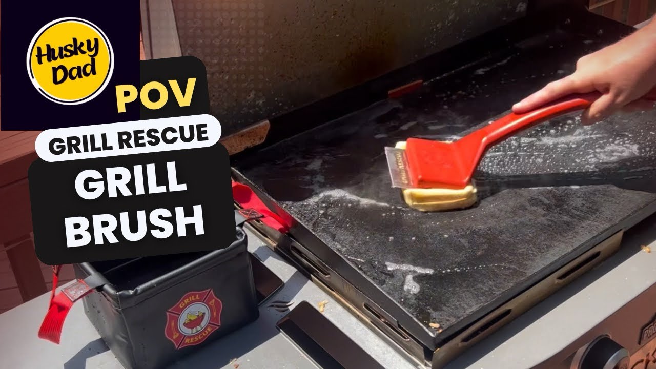 Dads Review - Grill Rescue Grill Brush - Perfect for a Blackstone, Pellet Grill and Propane.