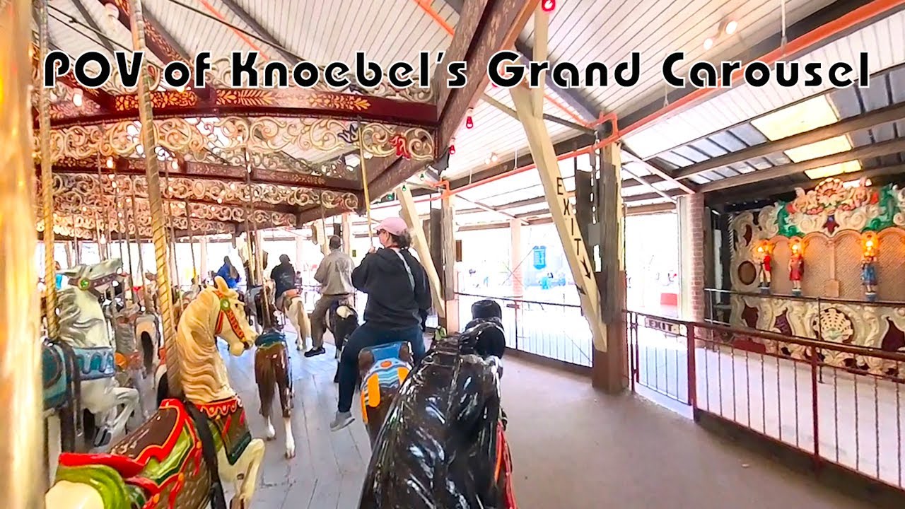 POV Grand Carousel with ring spearing challenge | Knoebels | Elysburg, PA