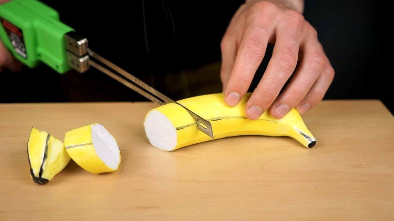 ASMR Styrofoam models vs thermal knife (oddly satisfying)