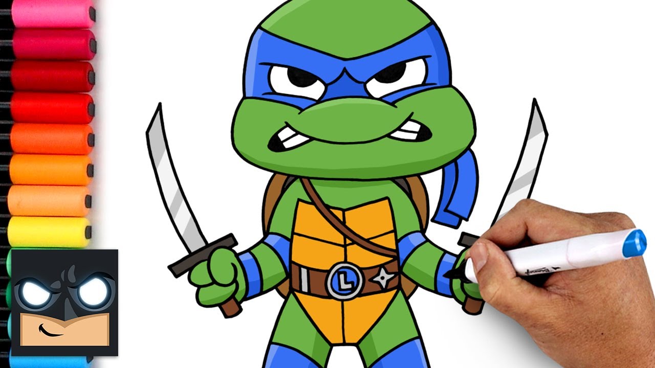 How To Draw Leonardo | Teenage Mutant Ninja Turtles