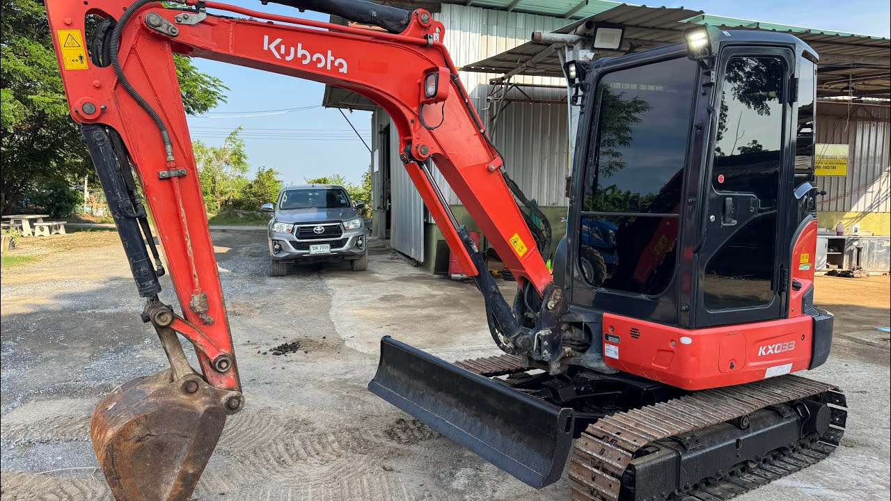 Kubota kx033-4ac (ตู้แอร์) รุ่นไหม่โฉมปัจจุบัน #kx033 #รถขุดมือสอง 