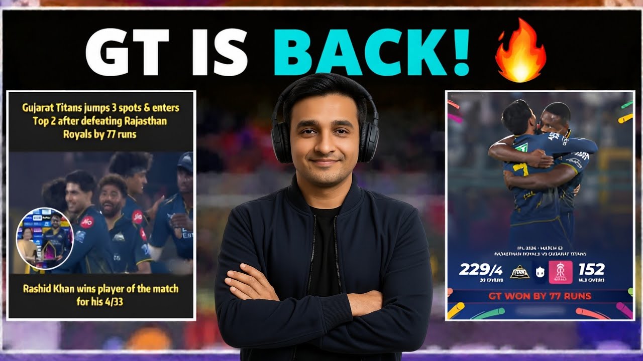 GT Ka Comeback! 🔥 Rajasthan Collapse Start? | IPL Points Table Analysis