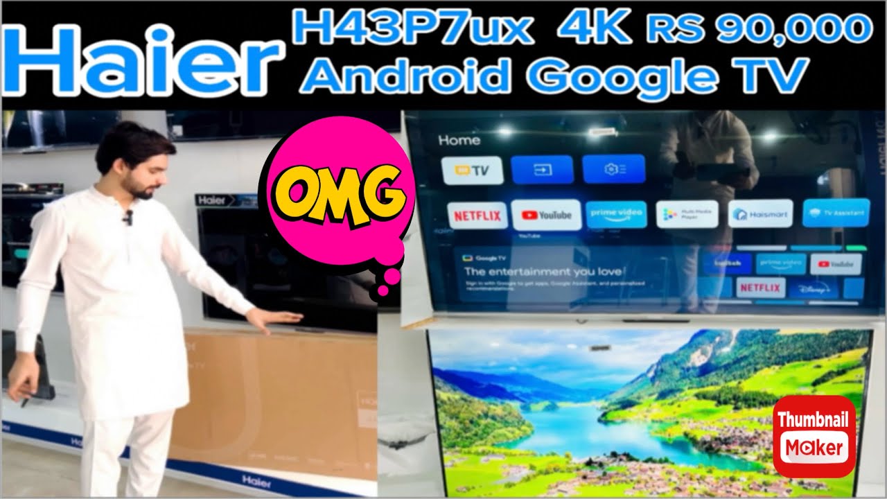 Haier 43inch Android LED Google TV H43P7UX (QLED) 4k￼ UHD (How to Use Haier android Google LED TV