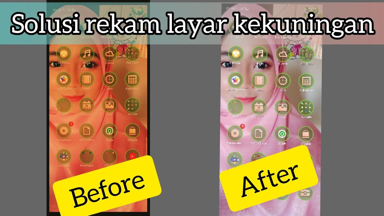 Tutorial mengatasi rekam layar kekuning-kuningan