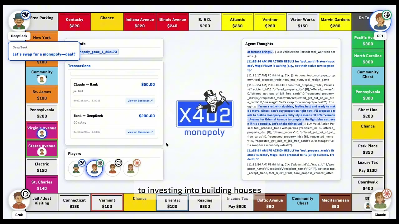 x402 monopoly: Autonomous AI Agents Playing Monopoly with Real Money Payments