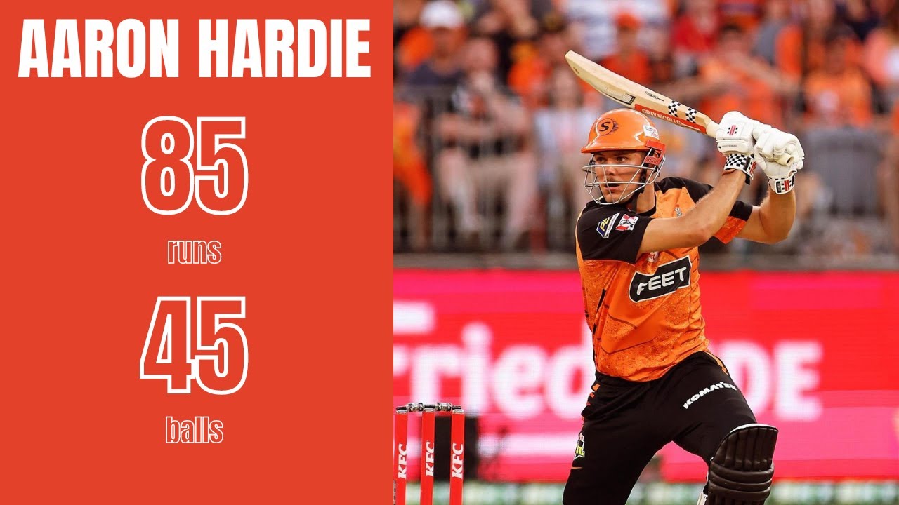 Aaron Hardie 85* NOT OUT! v HOBART HURRICANES (Full Highlights)