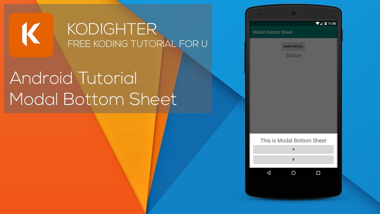 Android Studio Tutorial - Modal Bottom Sheet