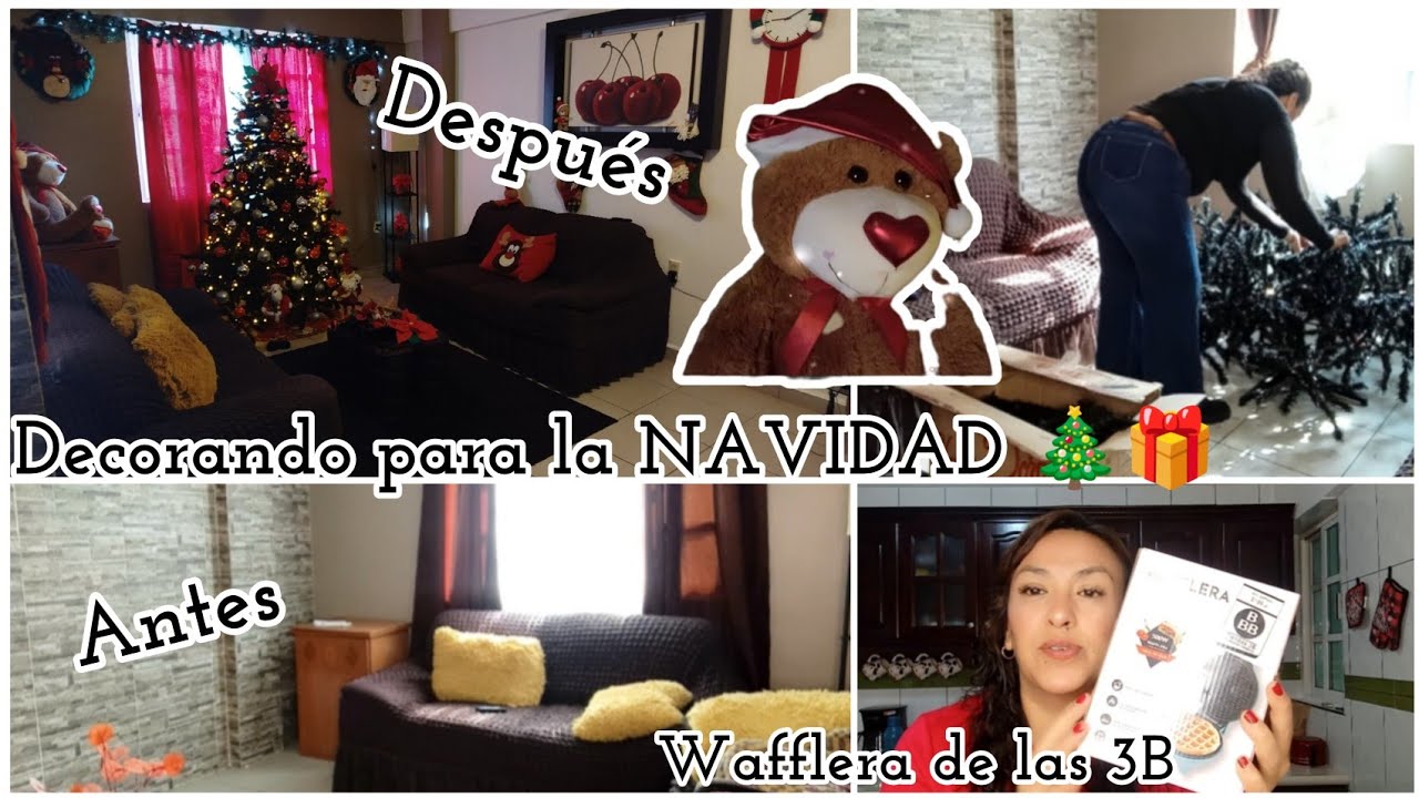 ✅ ADORNANDO PARA NAVIDAD 🎄 compras de las 3 B😱 wafflera!!