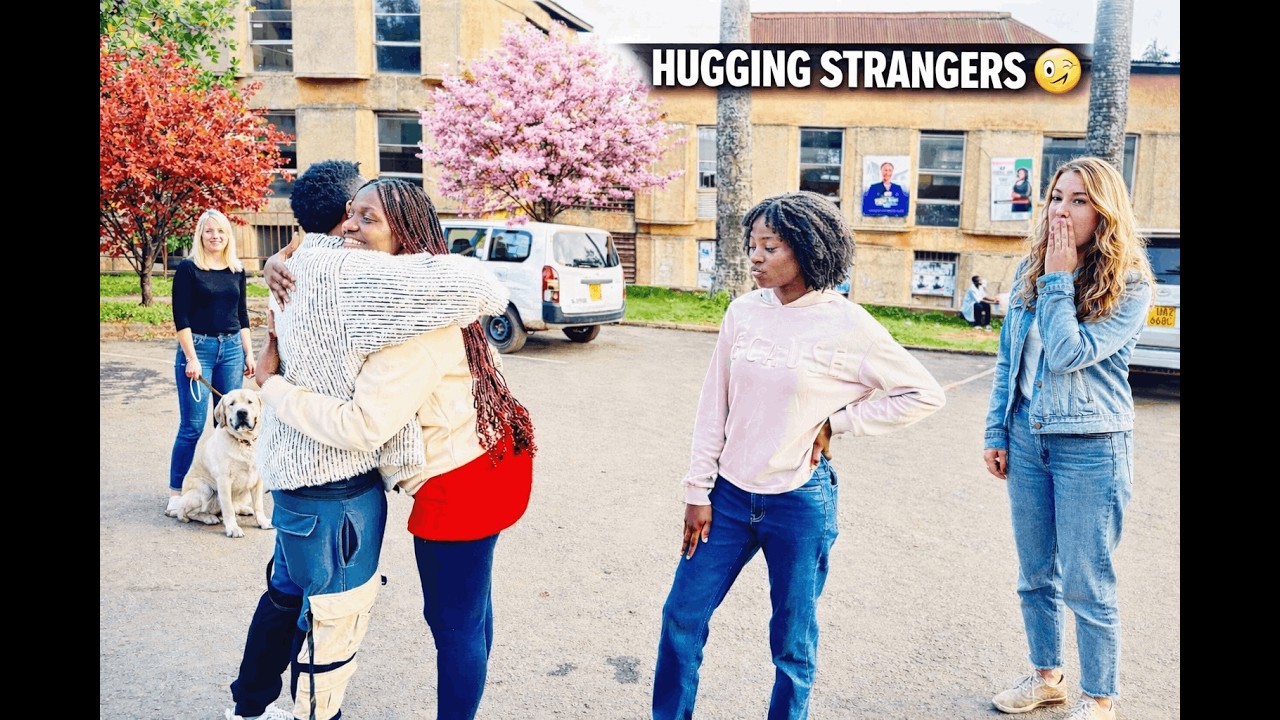 Hugging Random Strangers In public - prank! 😧