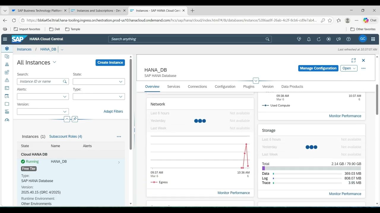 Видео 4: BTP - SAP Cloud HANA DB
