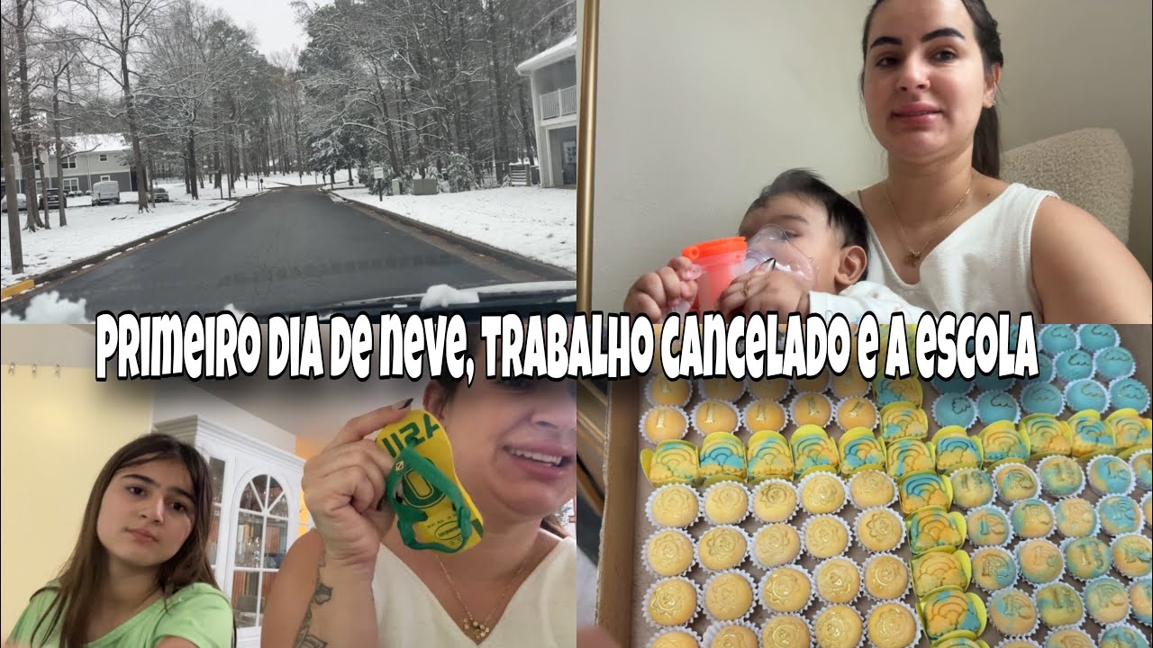 PRIMEIRO DIA DE NEVE E FOI MUITA CORRERIA PARA DAR CONTA DE TUDO 