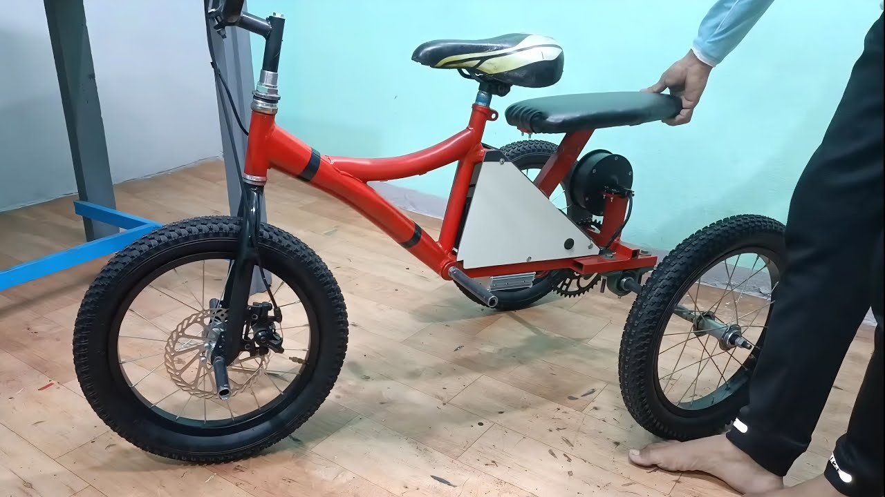 very simple way to make  electric tricycle for kids