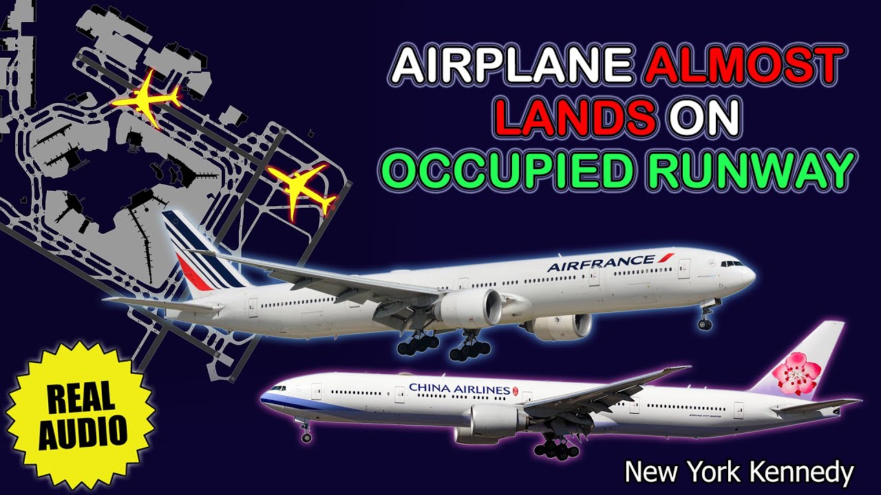 Airplane almost lands on occupied runway at New York Kennedy Airport. Real ATC