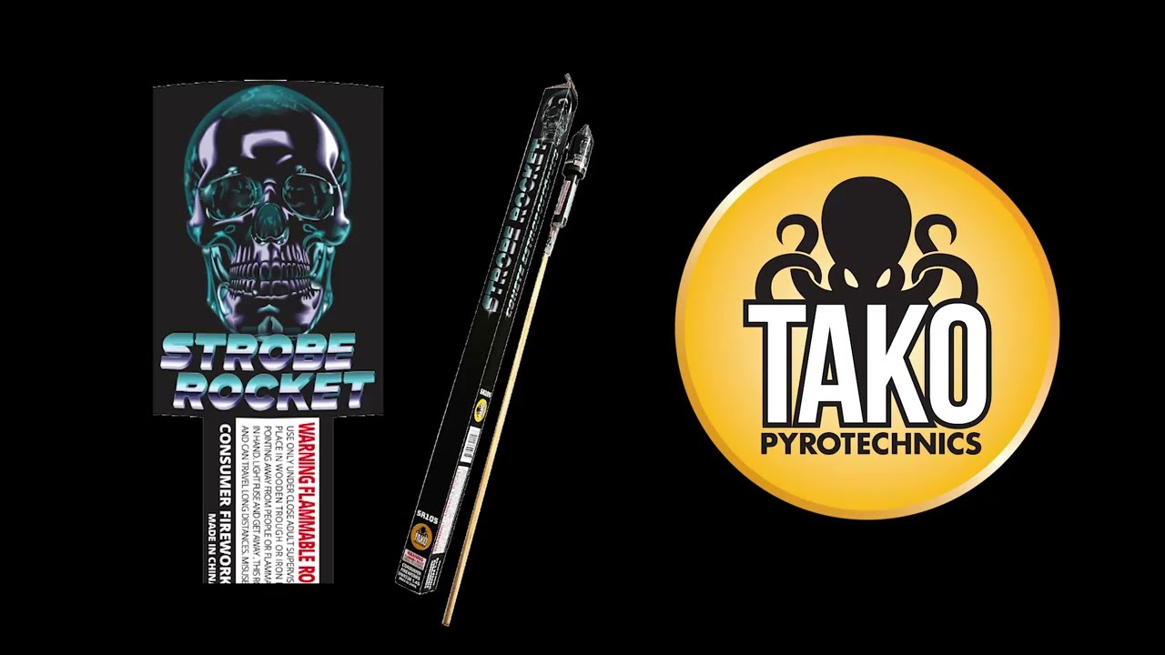 SR105 Strobe Rockets (Texas Legal) BADASS Strobing Stick Rockets - Tako Pyrotechnics 2025