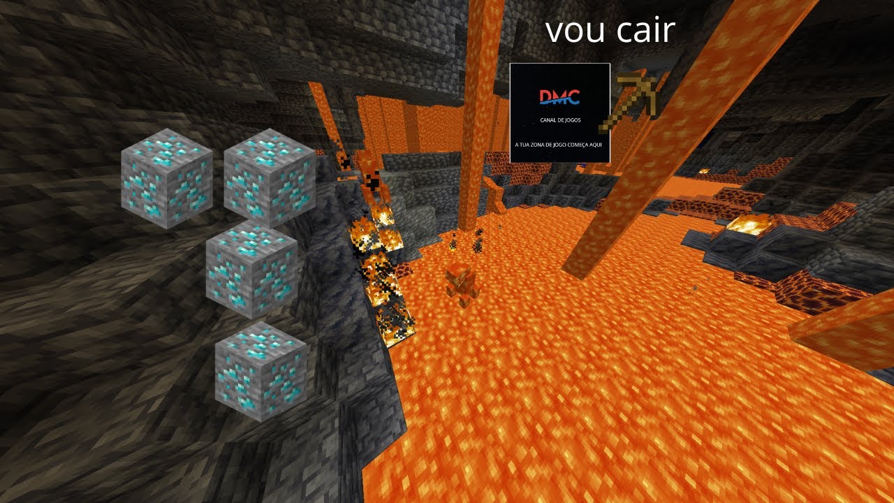 TENTEI FAZER O DESAFIO DE ENCONRAR DIAMANTES SEM PERDER MAS CAI DE UMA LUGAR GIGANTE