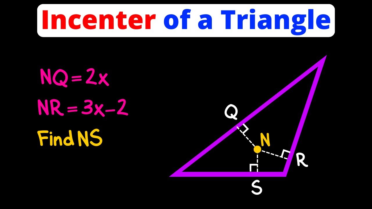 Find Lengths Using the Incenter of a Triangle | Eat Pi