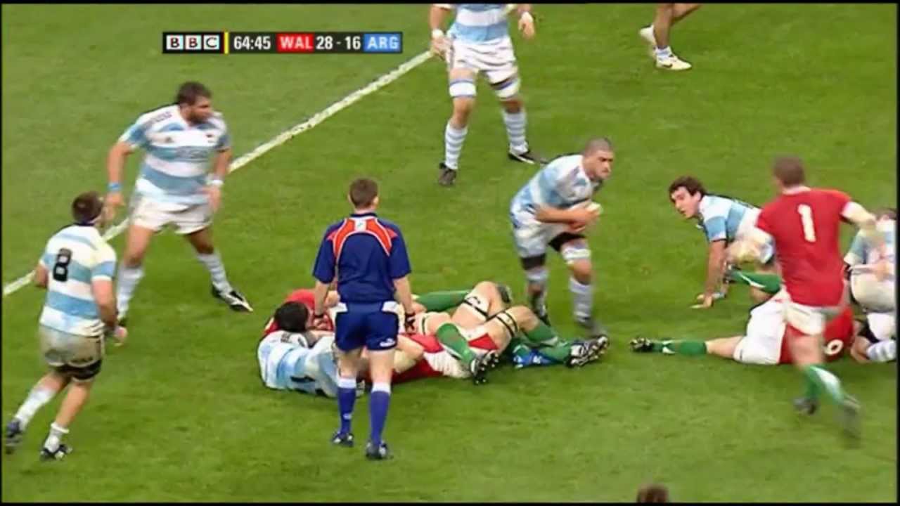 George Clancy poor knowledge of Rugby Union Laws allows Wales 3 dubious tries vs Argentina 2009