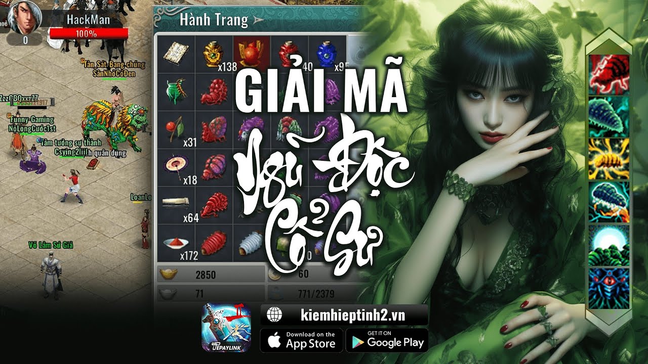 Giải mã Ngũ Độc Cổ Sư cùng Kiếm Hiệp Tình 2 Mobile