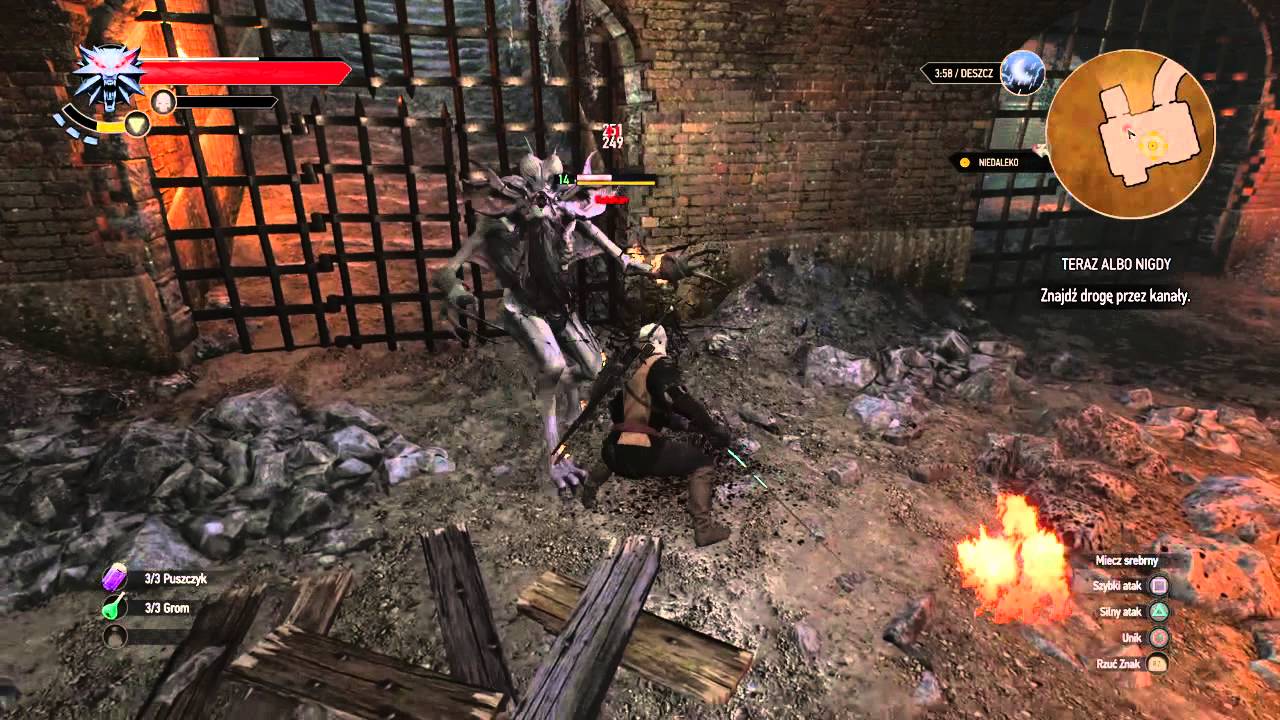 Witcher 3: Wild Hunt - Fight with Katakan (Death March) [PL]