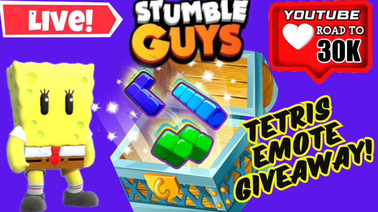 LIVE STUMBLE GUYS TETRIS EMOTE GIVEAWAY! JOIN UP AND STUMBLE👍 