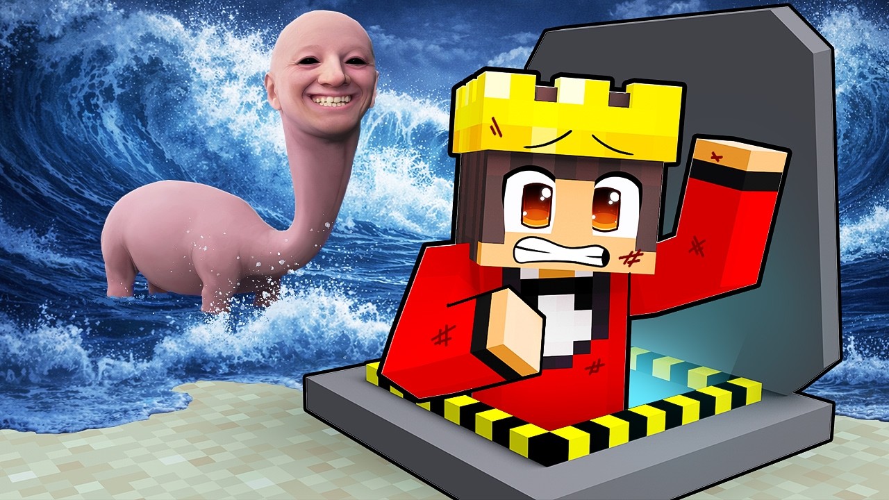 Doomsday Bunker VS Human Head Sea Monster in Minecraft!