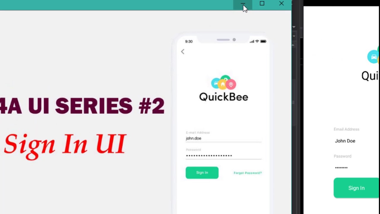 B4A UI Series #2  Login Screen PART 2 - B4A is a Modern Visual Basic Android Development platform