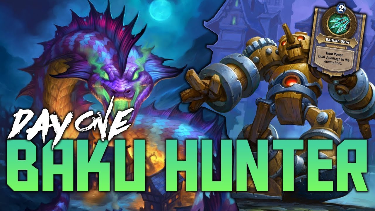 Baku Odd Hunter on Day 1 of the Witchwood | Hearthstone Expansion | Dekkster
