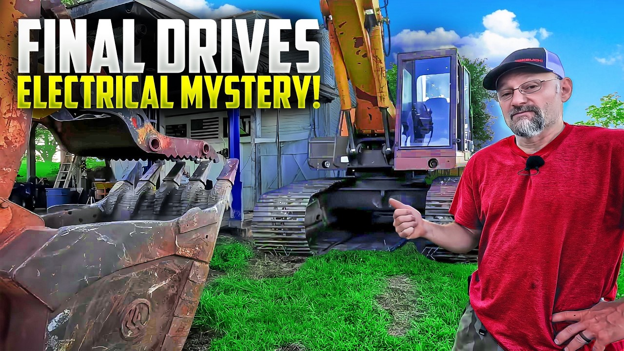 Excavator repairs: Final Drives & Difficult Electrical Problems.  Case 170B.