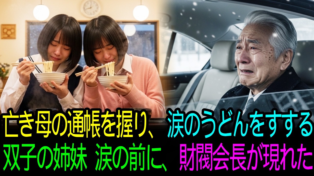 亡き母の通帳を握り涙のうどんをすする双子の姉妹 その涙の前に 財閥会長が現れた