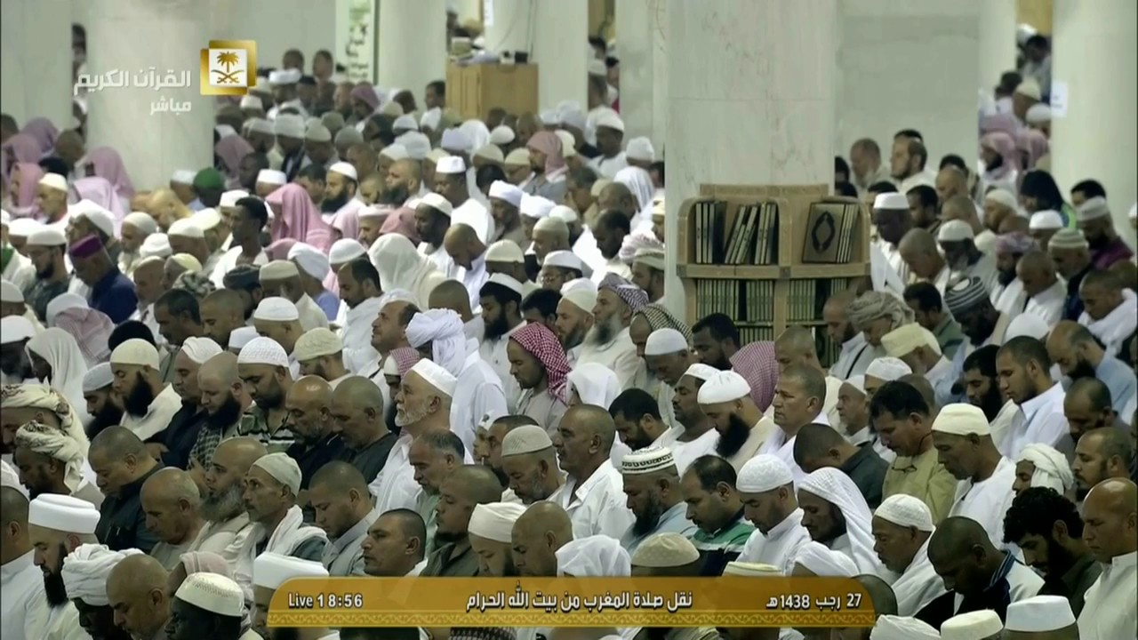 صلاة المغرب من المسجد الحرام الاثنين 27-7-1438 معالي الشيخ #عبدالرحمن_السديس