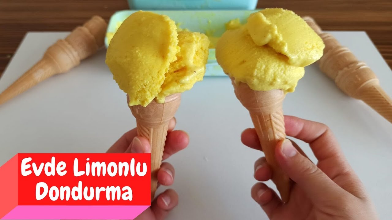EVDE LİMONLU DONDURMA TARİFİ-LİMON DONDURMA TARİFİ