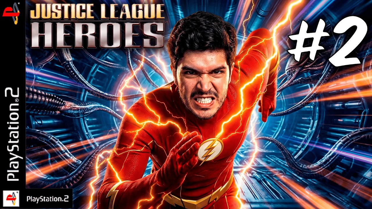 VIRAMOS O HOMEM MAIS RAPIDO DO MUNDO! - JUSTICE LEAGUE HEROES PS2