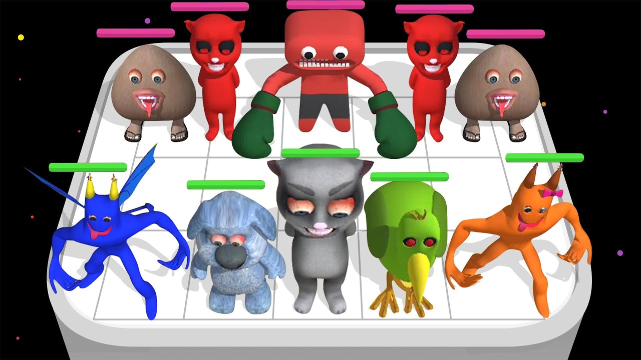 JUAN CAT MERGE: Monster Garten - Merge Juan Talking Cat, Merge Rainbow Friend, Merge Master Gameplay