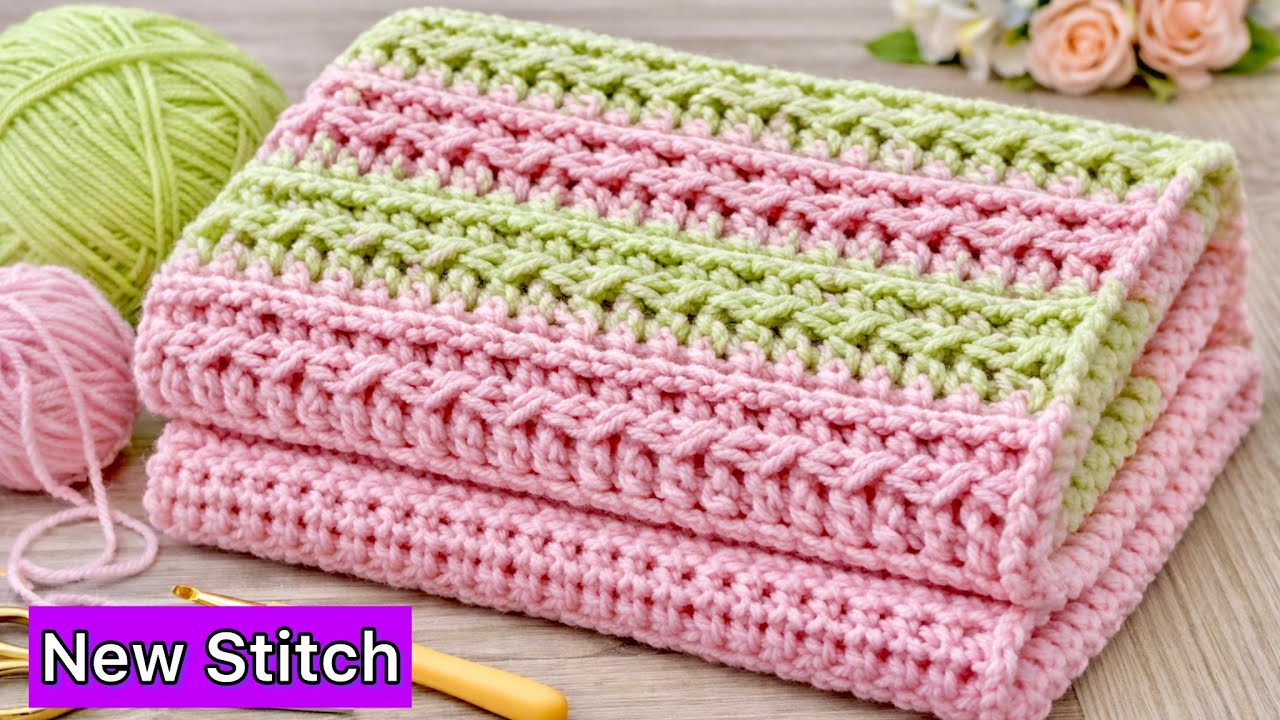 New!😍 Super Easy Crochet Baby Blanket Pattern for Beginners (Step by Step)
